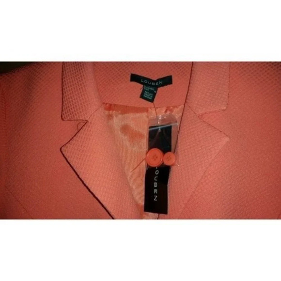 LOUBEN NWT Bright Orange 3/4 Sleeve Jacket - Picture 3 of 7